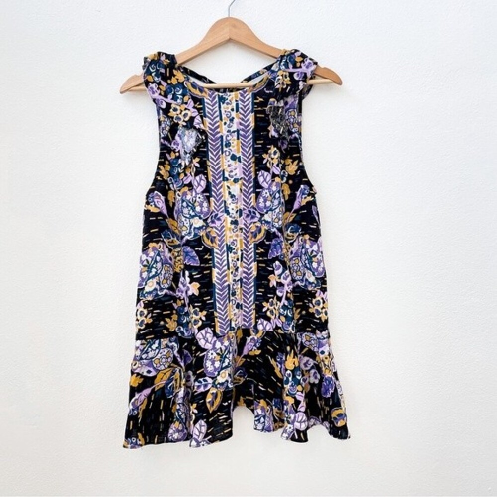 Free People Summer in Tulum Linen Blend Tunic Small